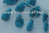 CTU207 16 inches 12*16mm flat teardrop imitation turquoise beads