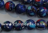 CTU2074 15.5 inches 12mm round synthetic turquoise beads