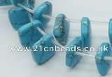 CTU209 16 inches 12*12mm square imitation turquoise beads wholesale