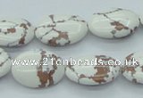 CTU212 16 inches 15*20mm oval imitation turquoise beads wholesale