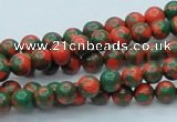 CTU214 16 inches 6mm round imitation turquoise beads wholesale