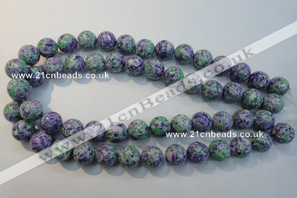 CTU2155 15.5 inches 14mm round synthetic turquoise beads