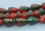 CTU218 16 inches 9*12mm teardrop imitation turquoise beads wholesale