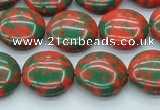 CTU220 16 inches 16mm flat roumd imitation turquoise beads wholesale