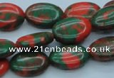 CTU221 16 inches 12*16mm oval imitation turquoise beads wholesale