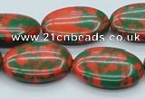 CTU222 16 inches 18*25mm oval imitation turquoise beads wholesale