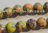 CTU2324 15.5 inches 12mm round synthetic turquoise beads