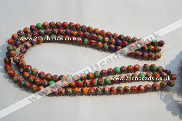 CTU2342 15.5 inches 8mm round synthetic turquoise beads