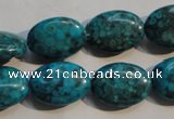 CTU2425 15.5 inches 13*18mm oval synthetic turquoise beads