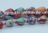 CTU244 16 inches 8*12mm teardrop imitation turquoise beads wholesale