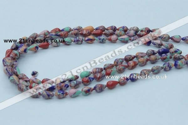 CTU244 16 inches 8*12mm teardrop imitation turquoise beads wholesale