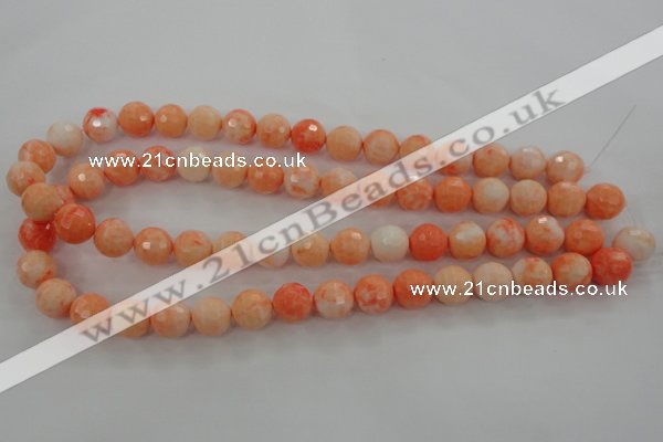 CTU2504 15.5 inches 12mm faceted round synthetic turquoise beads