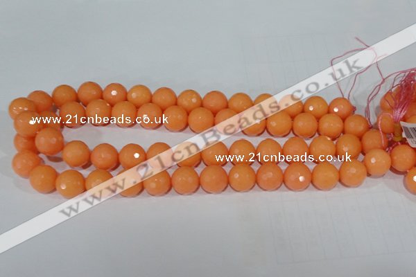 CTU2543 15.5 inches 12mm faceted round synthetic turquoise beads
