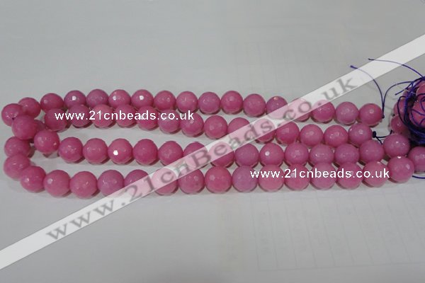 CTU2559 15.5 inches 12mm faceted round synthetic turquoise beads