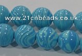 CTU2584 15.5 inches 12mm round synthetic turquoise beads