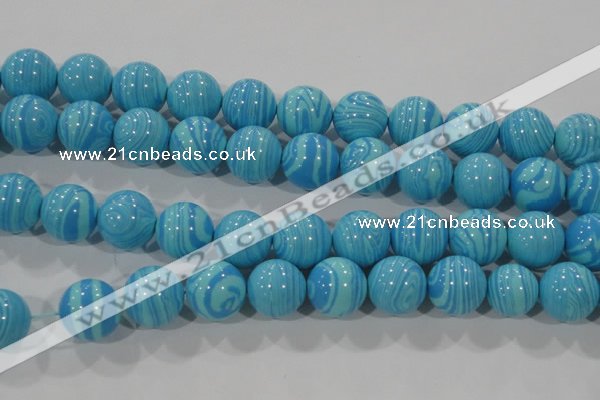 CTU2588 15.5 inches 20mm round synthetic turquoise beads