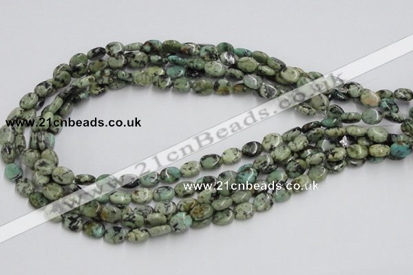 CTU412 15.5 inches 8*12mm oval African turquoise beads wholesale
