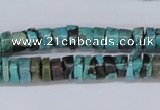CTU445 15.5 inches 5*8mm heishi African turquoise beads wholesale