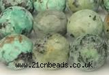CTU526 15 inches 8mm faceted round African turquoise beads