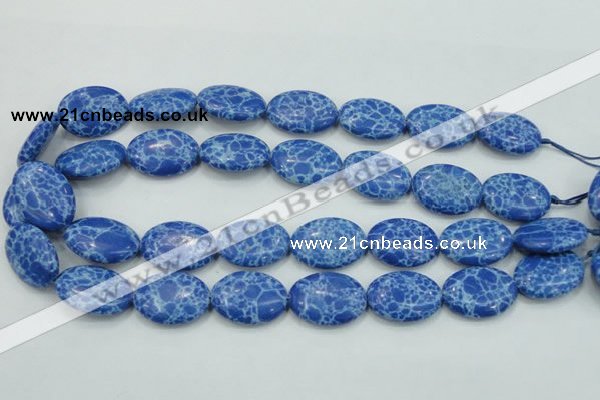 CTU678 15.5 inches 18*25mm oval synthetic turquoise beads wholesale
