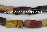 CTW125 15.5 inches 9*20mm twisted trihedron mookaite gemstone beads