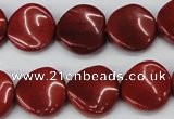 CTW32 15.5 inches 16mm twisted coin red jasper beads wholesale