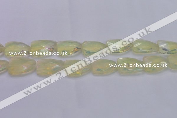 CTW502 15.5 inches 20*30mm faceted & twisted synthetic quartz beads