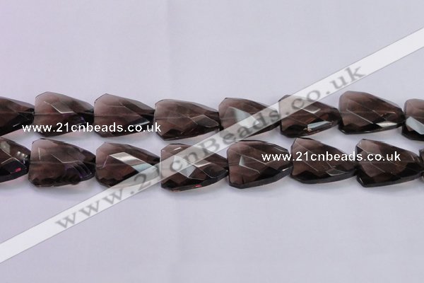 CTW505 15.5 inches 22*30mm faceted & twisted synthetic quartz beads