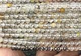 CTZ20 15 inches 4mm round yellow topaz quartz beads wholesale