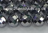 CTZ613 15.5 inches 10mm faceted round terahertz beads wholesale