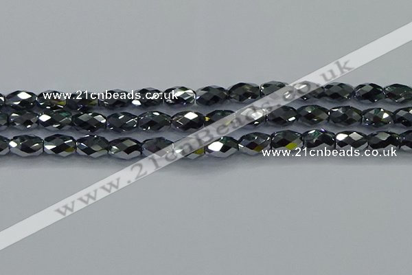 CTZ649 15.5 inches 8*12mm faceted rice terahertz beads wholesale