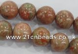 CUG105 15.5 inches 14mm round Chinese unakite beads wholesale