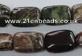 CUG155 15.5 inches 13*18mm rectangle australian unakite beads