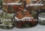 CUG157 15.5 inches 18*25mm rectangle australian unakite beads