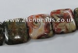 CUG160 15.5 inches 16*16mm square australian unakite beads