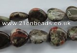 CUG162 15.5 inches 13*13mm heart australian unakite beads