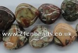 CUG163 15.5 inches 15*15mm heart australian unakite beads