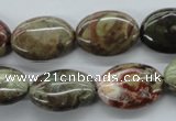 CUG167 15.5 inches 13*18mm oval australian unakite beads