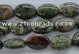 CUG168 15.5 inches 10*14mm oval australian unakite beads