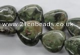 CUG172 15.5 inches 18*18mm heart australian unakite beads