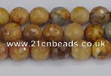CVJ22 15.5 inches 6mm faceted round venus jasper beads wholesale