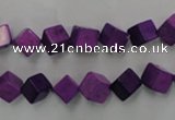 CWB762 15.5 inches 6*6mm cube howlite turquoise beads wholesale