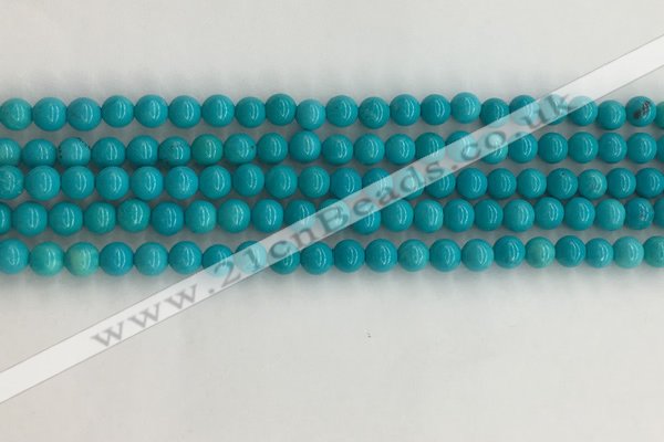 CWB850 15.5 inches 4mm round howlite turquoise beads wholesale