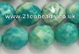 CWB881 15.5 inches 6mm faceted round howlite turquoise beads