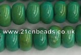 CWB899 15.5 inches 4*6mm rondelle howlite turquoise beads