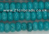 CWB901 15.5 inches 2*4mm faceted rondelle howlite turquoise beads