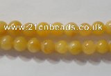 CYJ251 15.5 inches 6mm round yellow jade beads wholesale