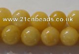 CYJ254 15.5 inches 12mm round yellow jade beads wholesale