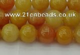CYJ622 15.5 inches 8mm round yellow jade beads wholesale