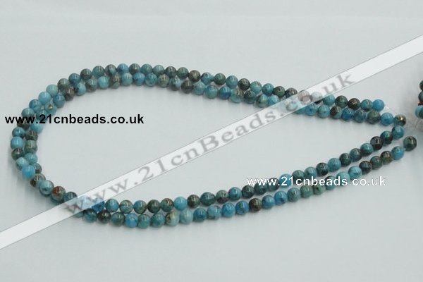 CYQ51 15.5 inches 6mm round dyed pyrite quartz beads wholesale